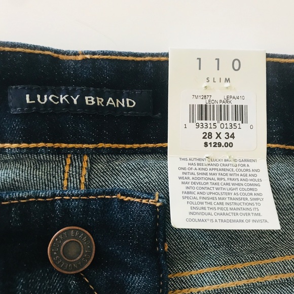 NWT Men’s Lucky Brand Slim 28 x 34 Jeans - Picture 2 of 4